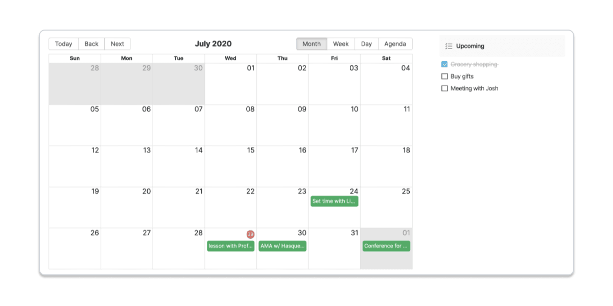 Calendar Widget
