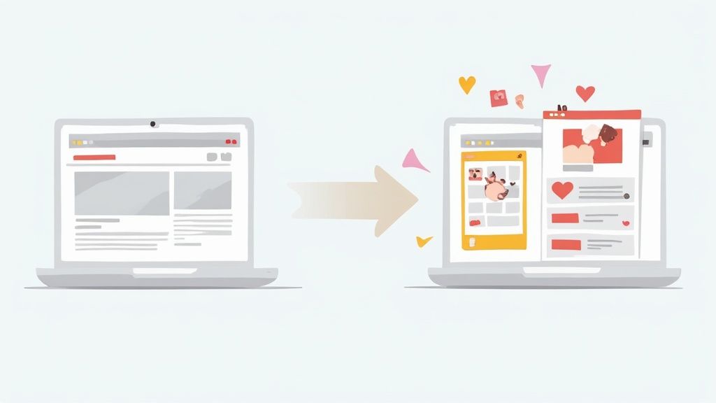 A visual representation of an Instagram feed embedded on a modern website, showing dynamic images and engagement metrics.