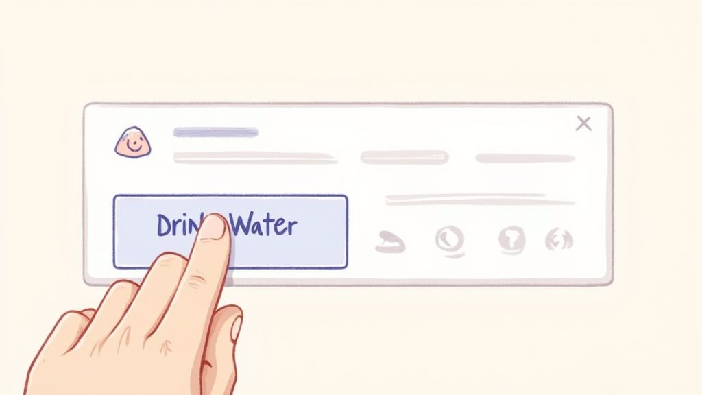 A Notion database with columns for habits like 'Morning Walk', 'Read 10 Pages', and 'Drink 2L Water'