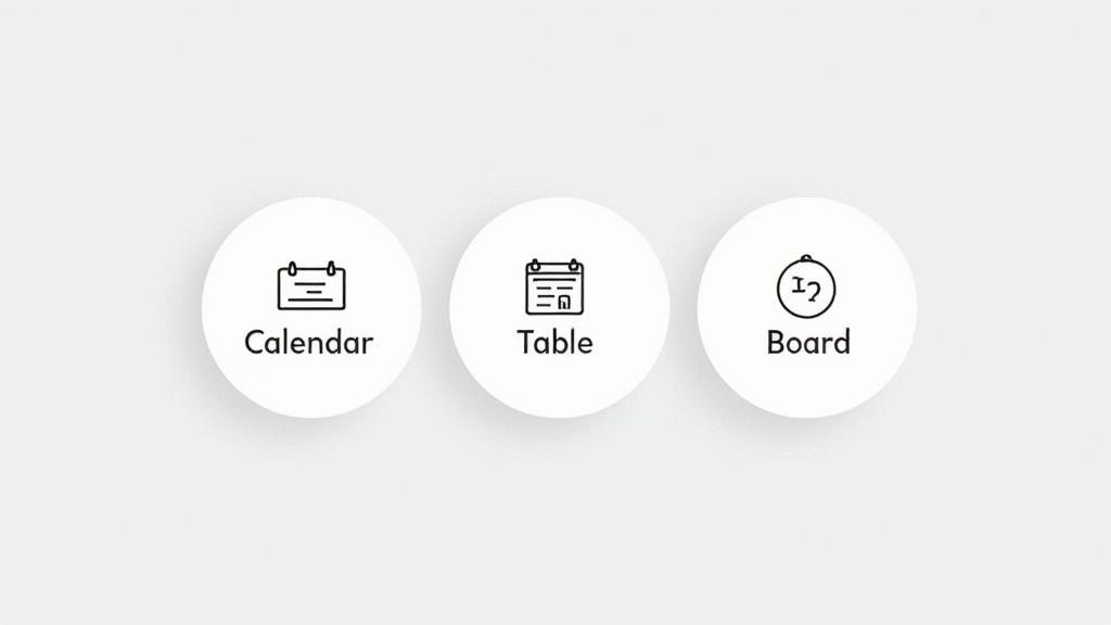A visually appealing Notion dashboard featuring embedded widgets like a clock, weather, and progress bars.