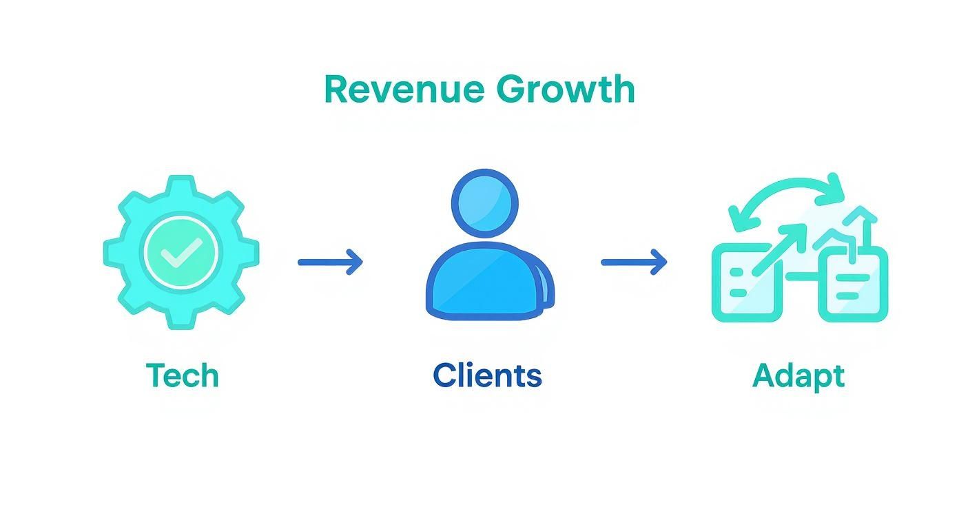 Infographic about how to increase revenue