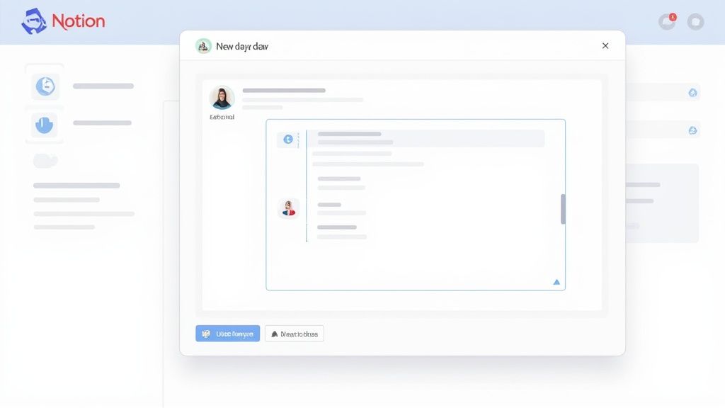 Notion dashboard showing a calendar view next to a list view for tasks