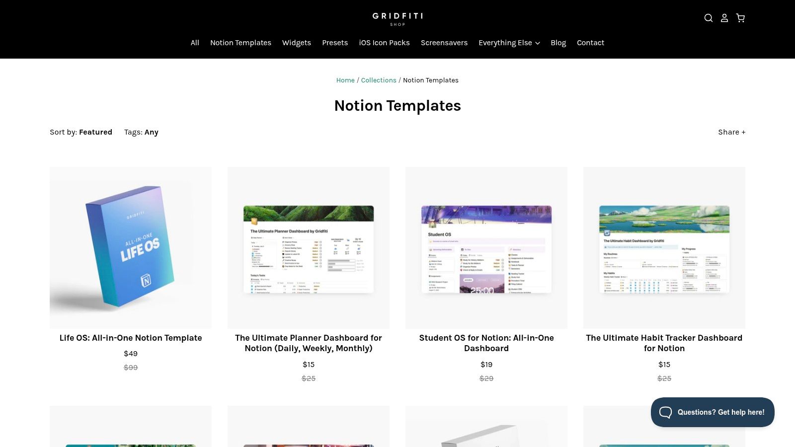 Gridfiti (shop + editorial roundups)