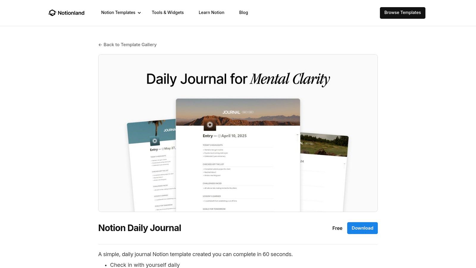 Notionland (Template Gallery)