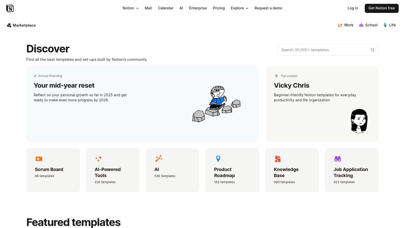 Notion Template Gallery (Official)