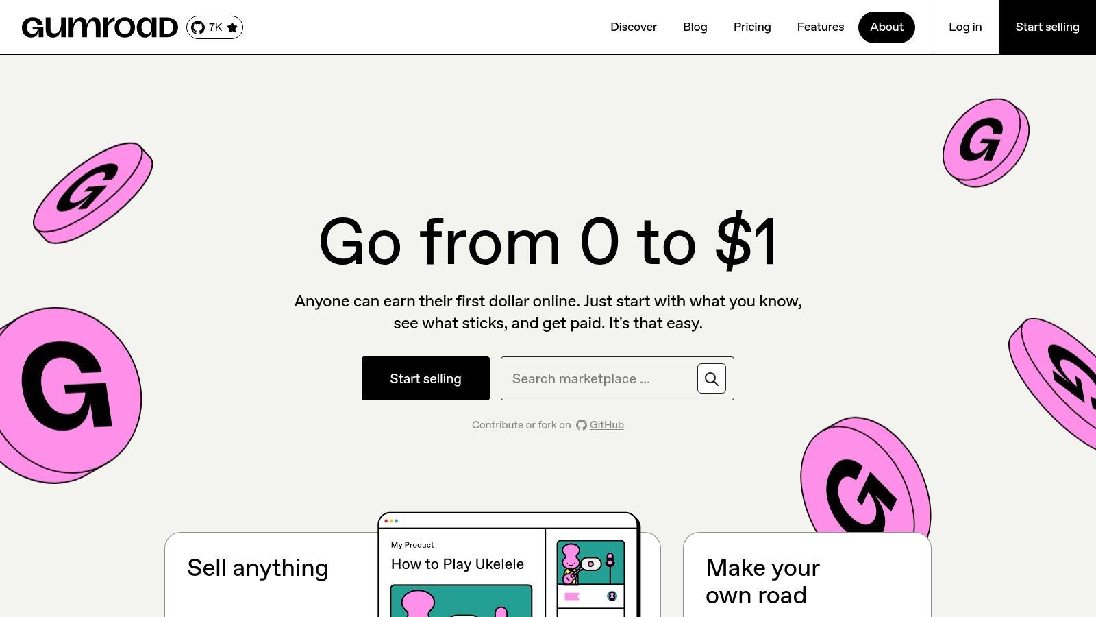 Gumroad (Notion creators’ storefronts)