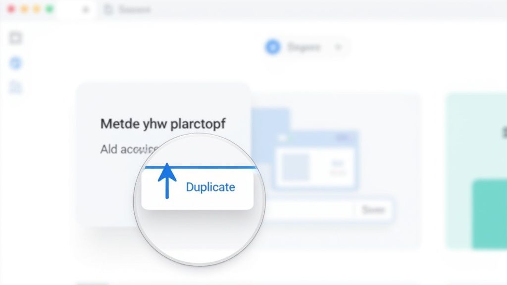 A person duplicating a Notion template into their workspace.
