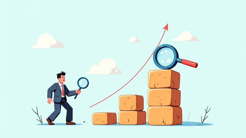 A graph showing a steady upward trend, symbolizing the positive impact of consistent progress tracking on achieving goals.